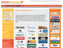 Tablet Screenshot of franchisemarketplace.com